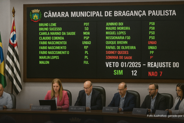 Câmara de Bragança Paulista derruba veto do prefeito e anula aumento do IPTU para 2025